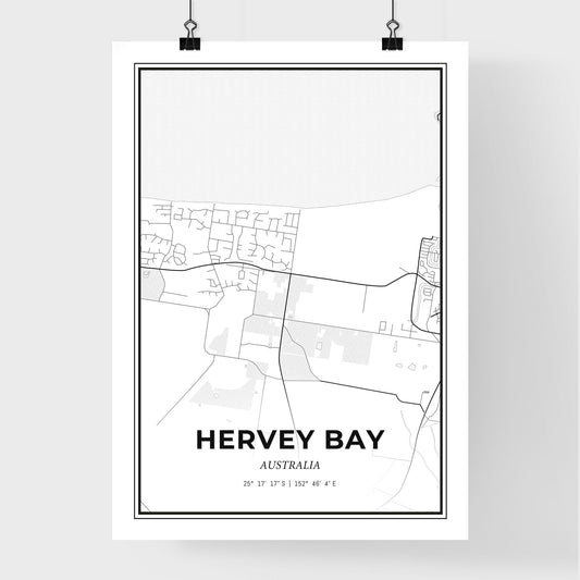 Hervey Bay Australia - Premium City Map Poster