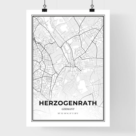 Herzogenrath Germany - Premium City Map Poster