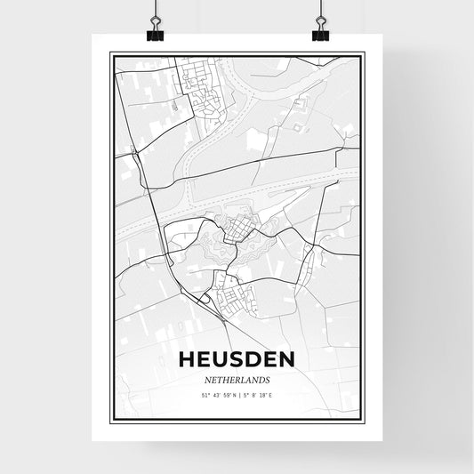 Heusden Netherlands - Premium City Map Poster