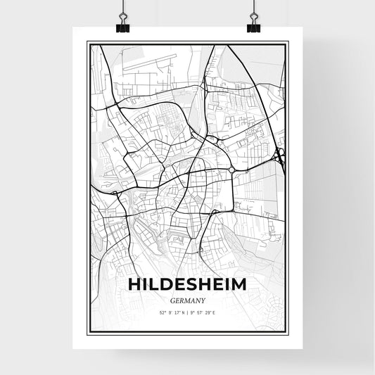 Hildesheim Germany - Premium City Map Poster