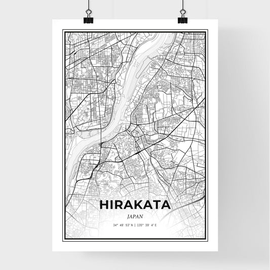 Hirakata Japan - Premium City Map Poster