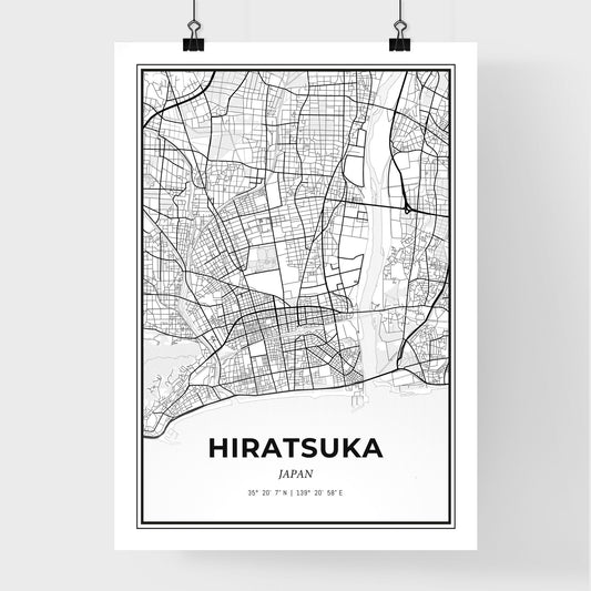 Hiratsuka Japan - Premium City Map Poster