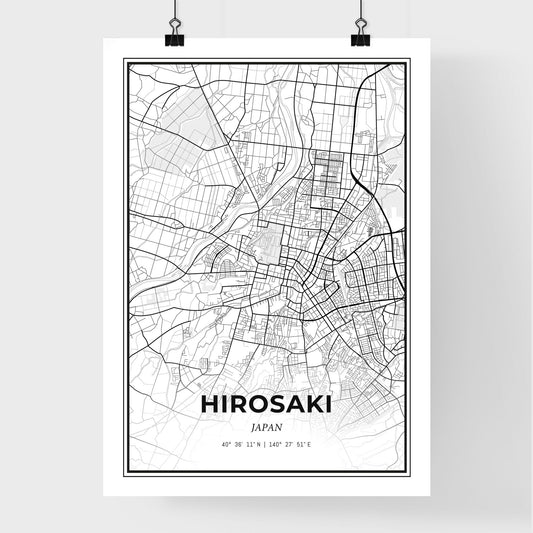 Hirosaki Japan - Premium City Map Poster