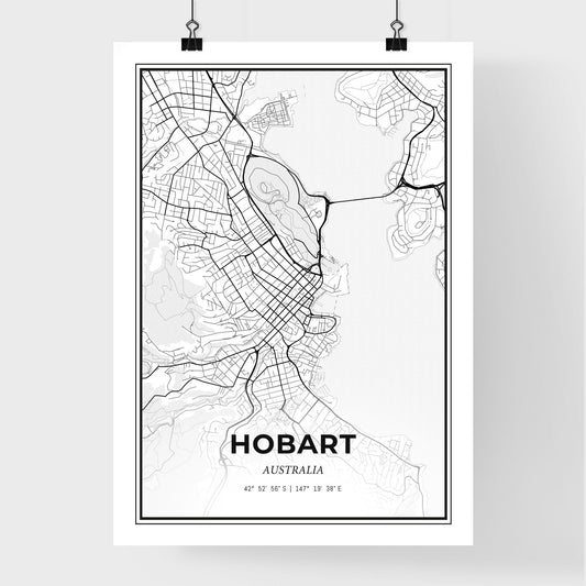 Hobart Australia - Premium City Map Poster