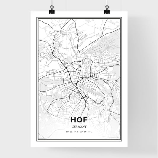 Hof Germany - Premium City Map Poster