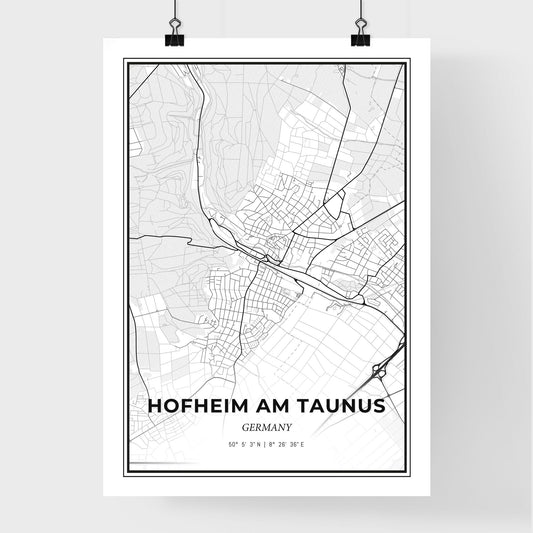 Hofheim am Taunus Germany - Premium City Map Poster