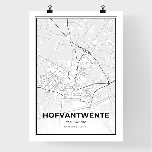 Hof van Twente Netherlands - Premium City Map Poster