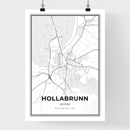 Hollabrunn Austria - Premium City Map Poster