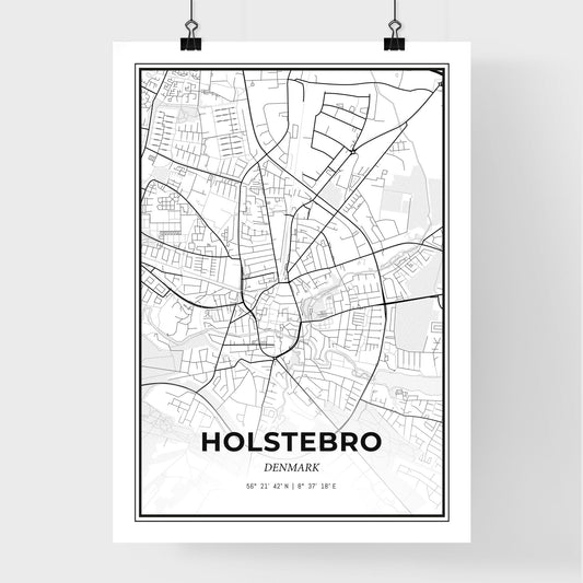 Holstebro Denmark - Premium City Map Poster
