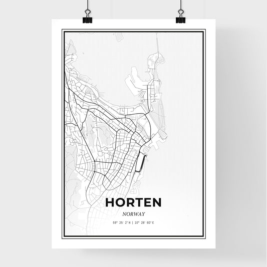 Horten Norway - Premium City Map Poster
