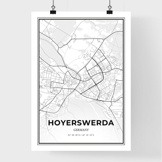Hoyerswerda Germany - Premium City Map Poster