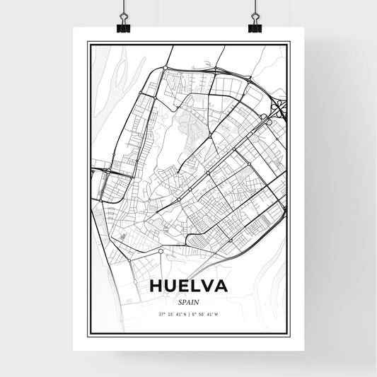 Huelva Spain - Premium City Map Poster