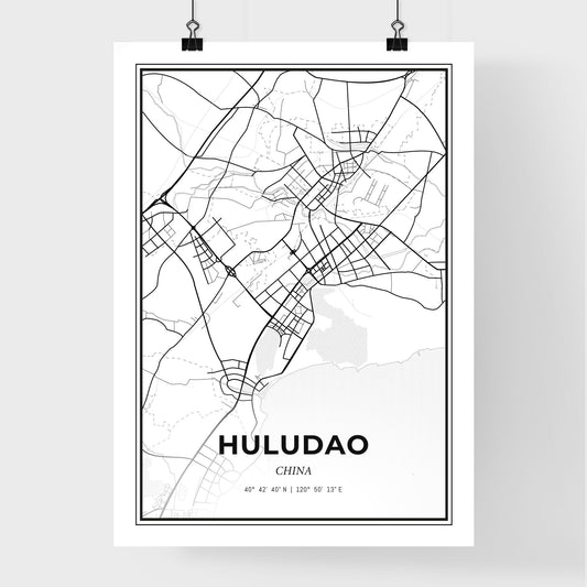 Huludao China - Premium City Map Poster