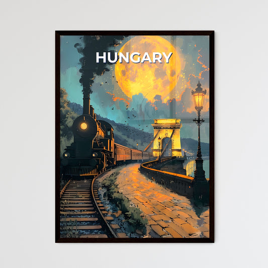 Colourful Hungarian Painted Train Bridge European Art Stock Image