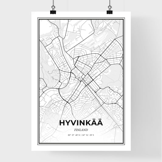 Hyvinkää Finland - Premium City Map Poster