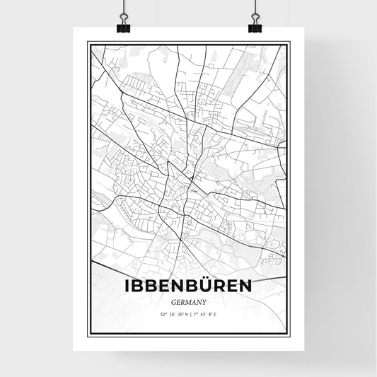 Ibbenburen Germany - Premium City Map Poster