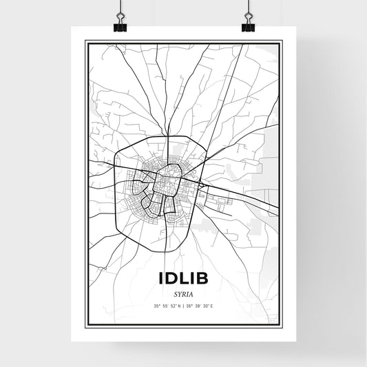 Idlib Syria - Premium City Map Poster