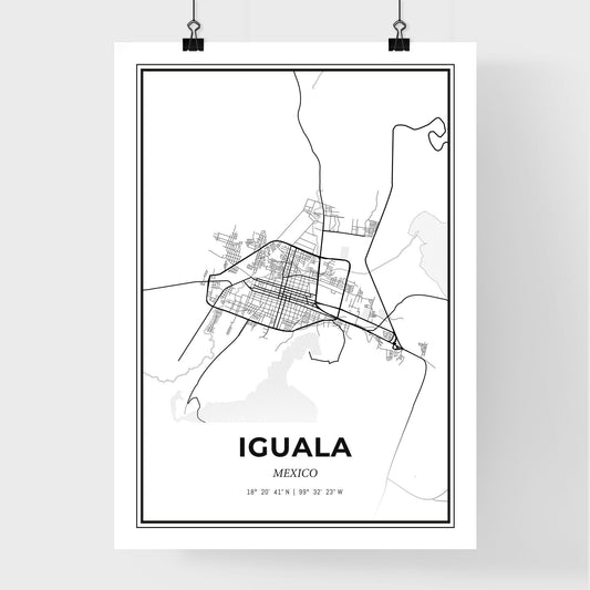 Iguala Mexico - Premium City Map Poster