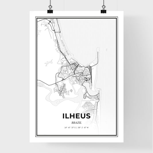 Ilheus Brazil - Premium City Map Poster