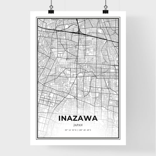 Inazawa Japan - Premium City Map Poster