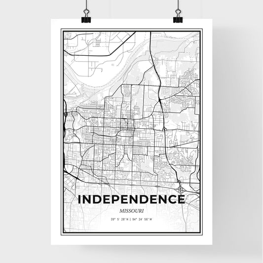 Independence Missouri - Premium City Map Poster