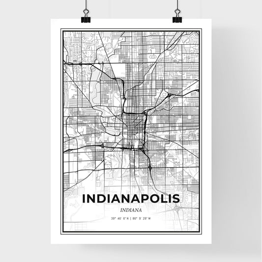 Indianapolis Indiana - Premium City Map Poster
