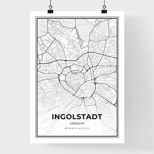 Ingolstadt Germany - Premium City Map Poster