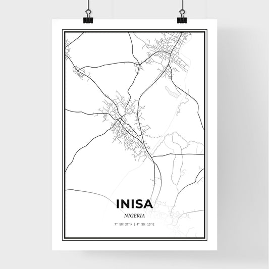 Inisa Nigeria - Premium City Map Poster