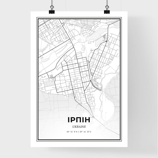 Irpin Ukraine - Premium City Map Poster