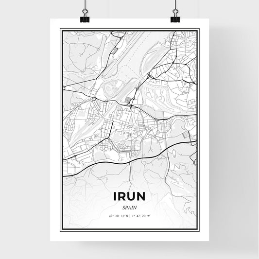 Irun Spain - Premium City Map Poster