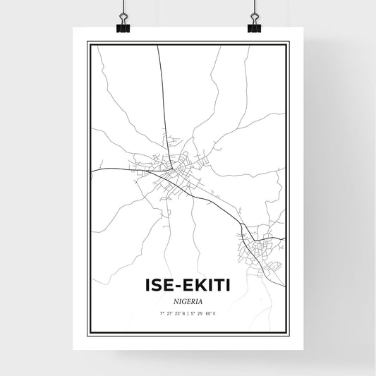 Ise-Ekiti Nigeria - Premium City Map Poster