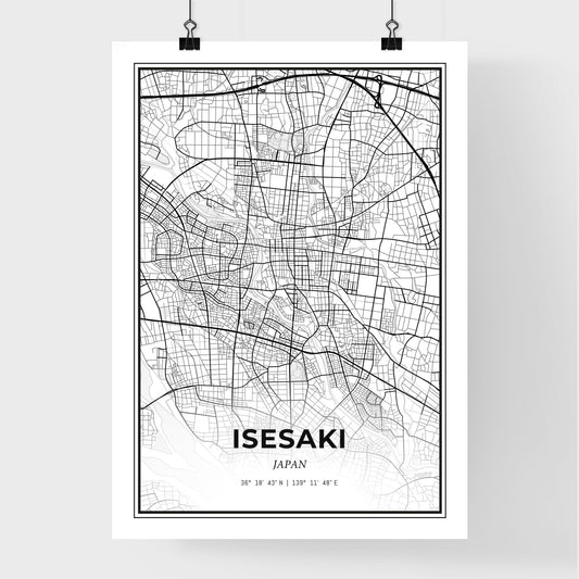 Isesaki Japan - Premium City Map Poster