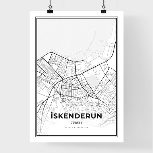 İskenderun Turkey - Premium City Map Poster