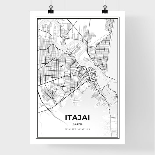 Itajai Brazil - Premium City Map Poster