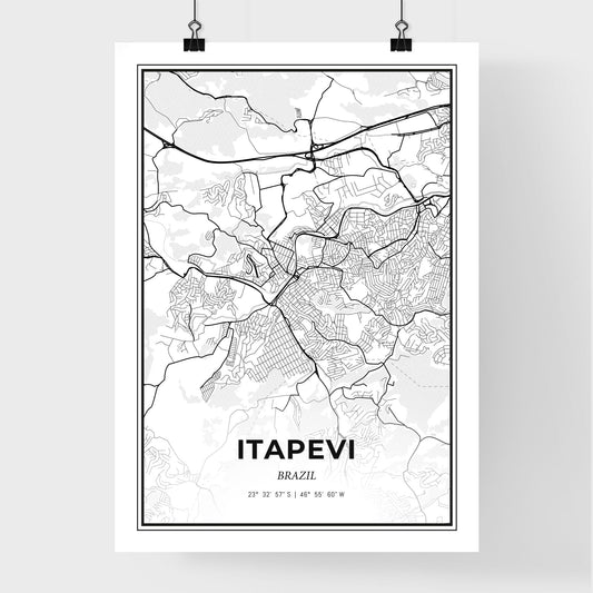 Itapevi Brazil - Premium City Map Poster
