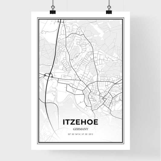 Itzehoe Germany - Premium City Map Poster