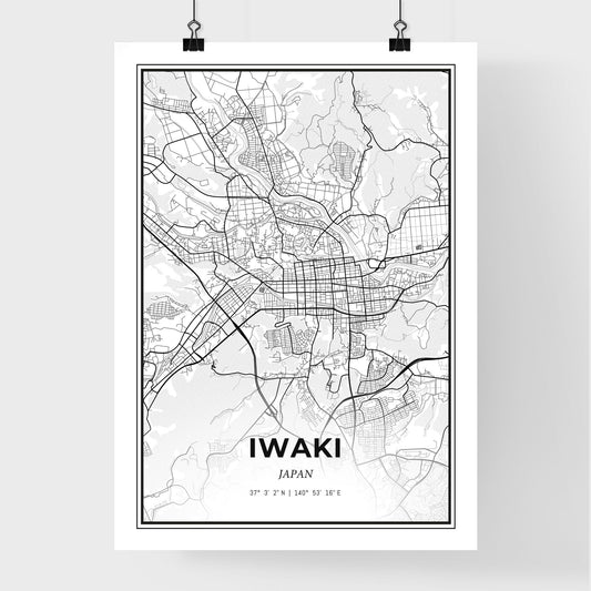 Iwaki Japan - Premium City Map Poster