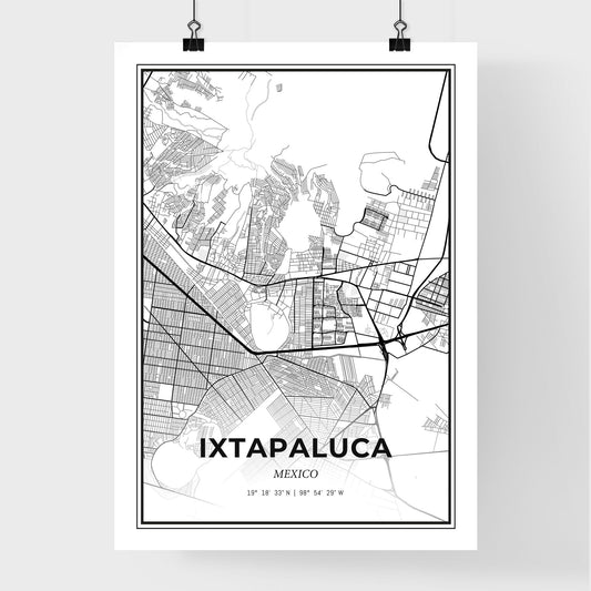 Ixtapaluca Mexico - Premium City Map Poster