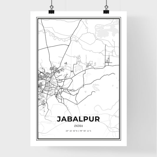 Jabalpur India - Premium City Map Poster