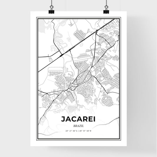 Jacarei Brazil - Premium City Map Poster