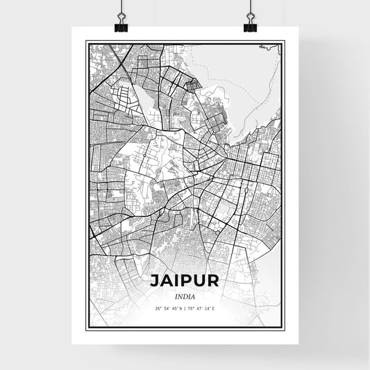 Jaipur India - Premium City Map Poster