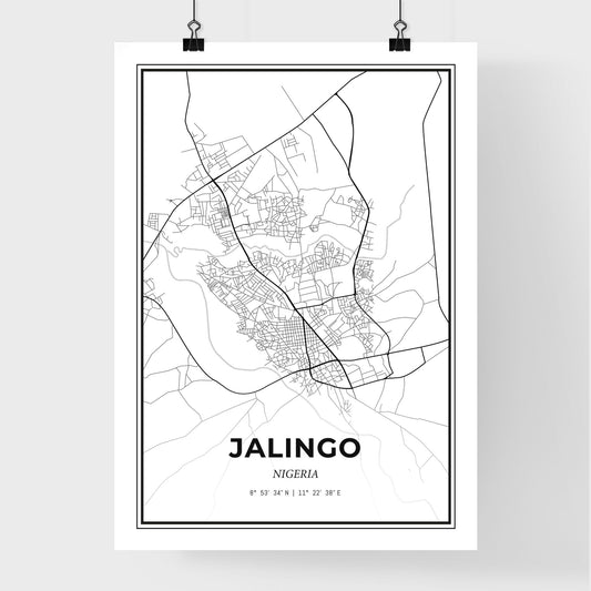 Jalingo Nigeria - Premium City Map Poster