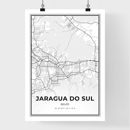 Jaragua do Sul Brazil - Premium City Map Poster
