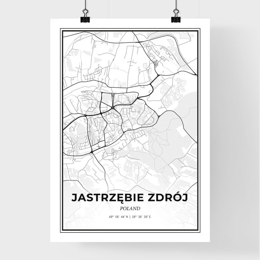 Jastrzębie Zdrój Poland - Premium City Map Poster