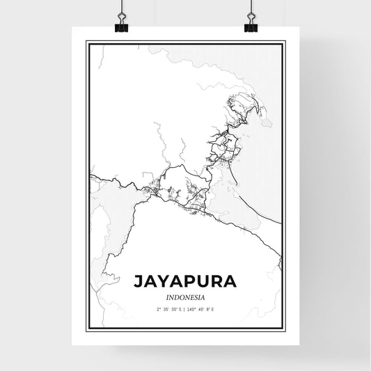Jayapura Indonesia - Premium City Map Poster