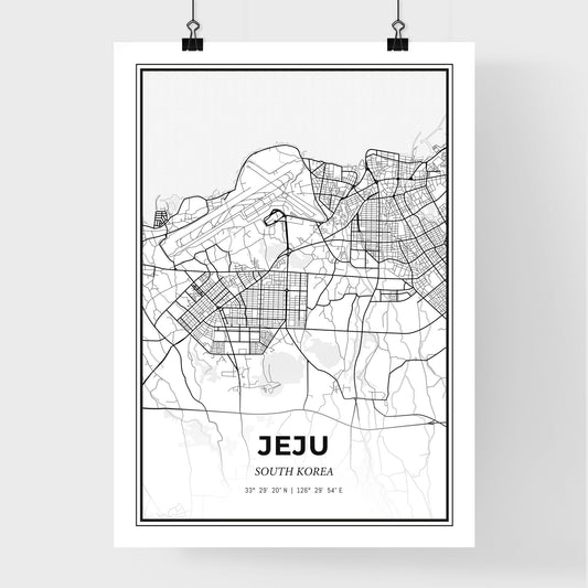 Jeju South Korea - Premium City Map Poster