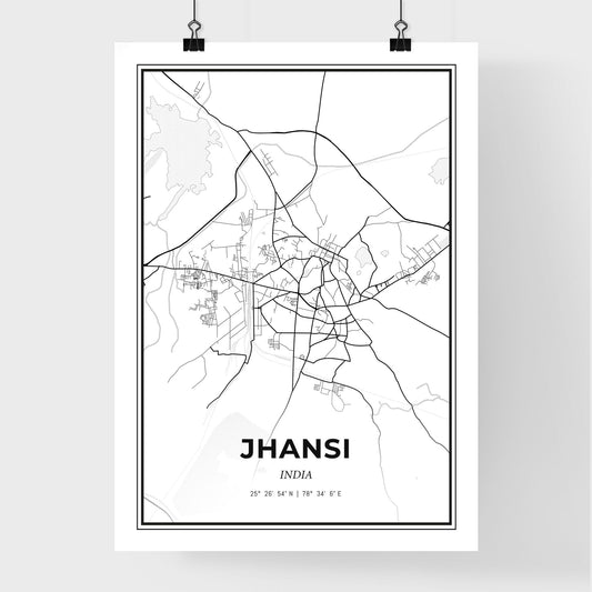 Jhansi India - Premium City Map Poster