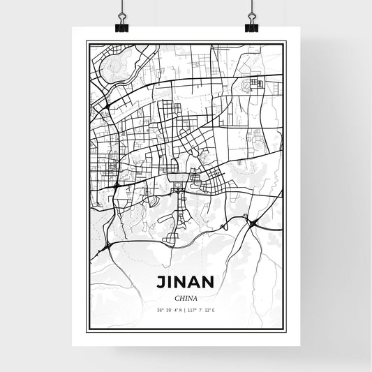 Jinan China - Premium City Map Poster