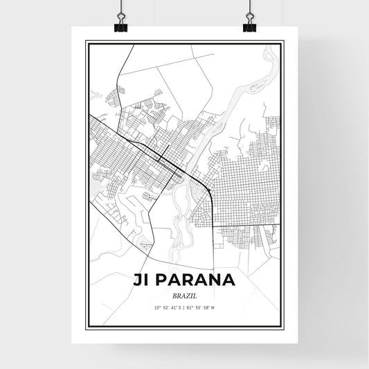 Ji Parana Brazil - Premium City Map Poster