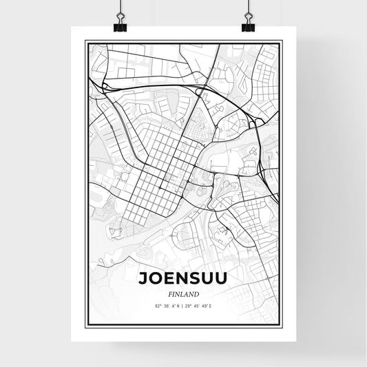 Joensuu Finland - Premium City Map Poster